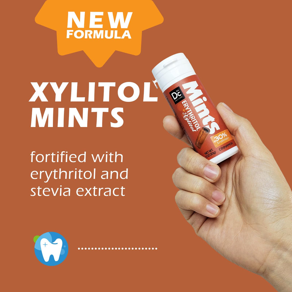 DC24 Daily Care non-GMO, gluten-free, vegan mints suitable for many diets