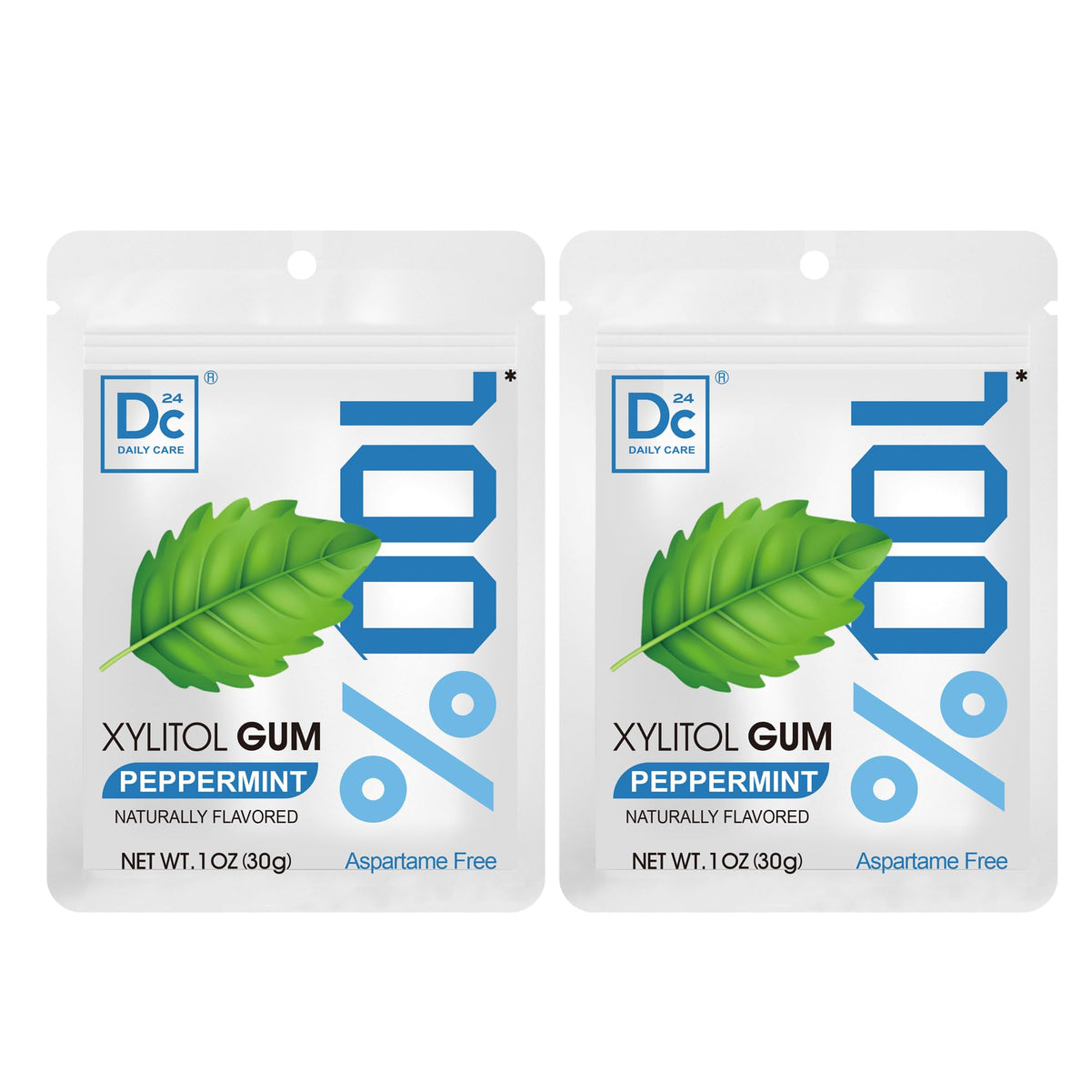 DC24 Daily Care peppermint gum pack for fresh breath on the go