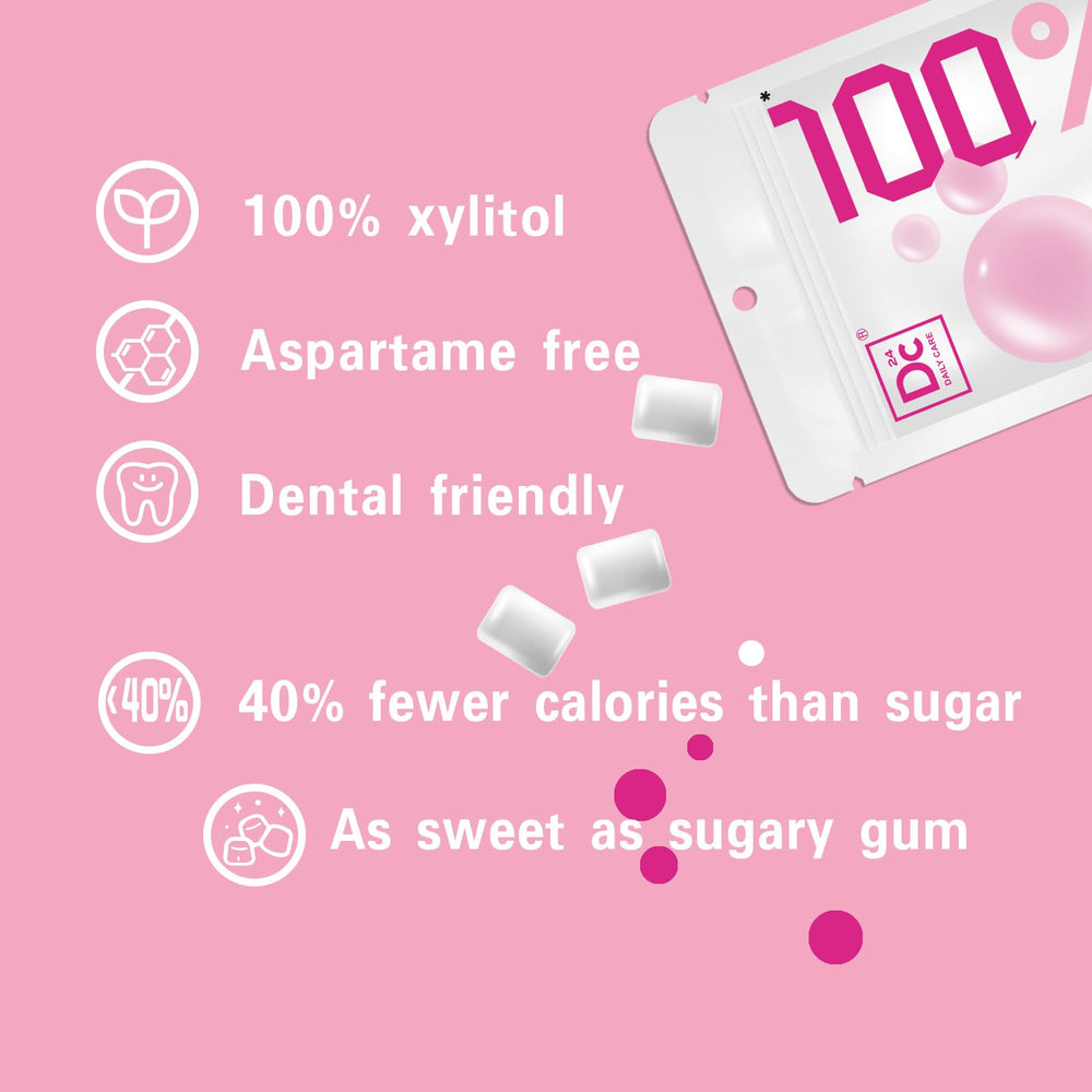 DC24 Daily Care xylitol ingredient closeup emphasizes natural sweetness with fewer calories