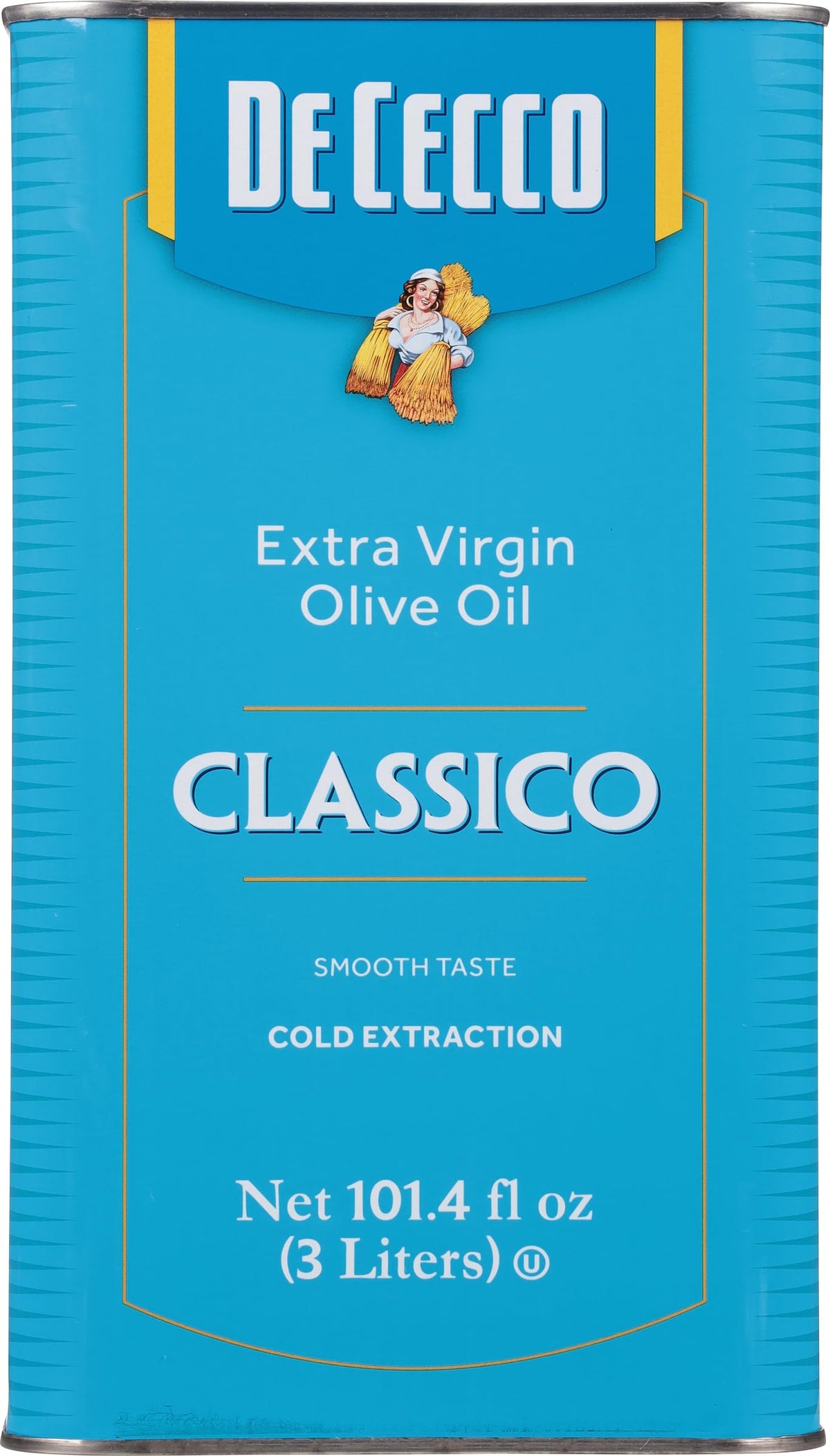 De Cecco Classico olive oil bottle pour, ideal for everyday cooking.