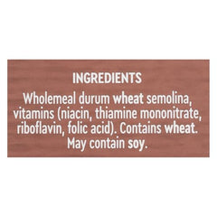 Ridges on De Cecco Penne Rigate Whole Wheat close-up, ideal for clingy sauces.