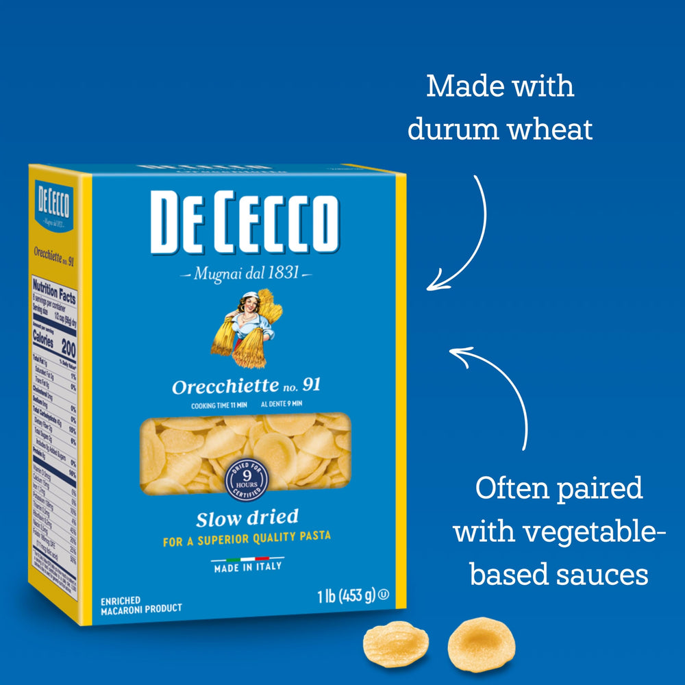 De Cecco slow-drying method preserves flavor and texture