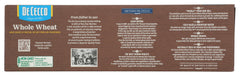 De Cecco Whole Wheat Spaghetti dry pasta displays a rustic texture ideal for hearty sauces.