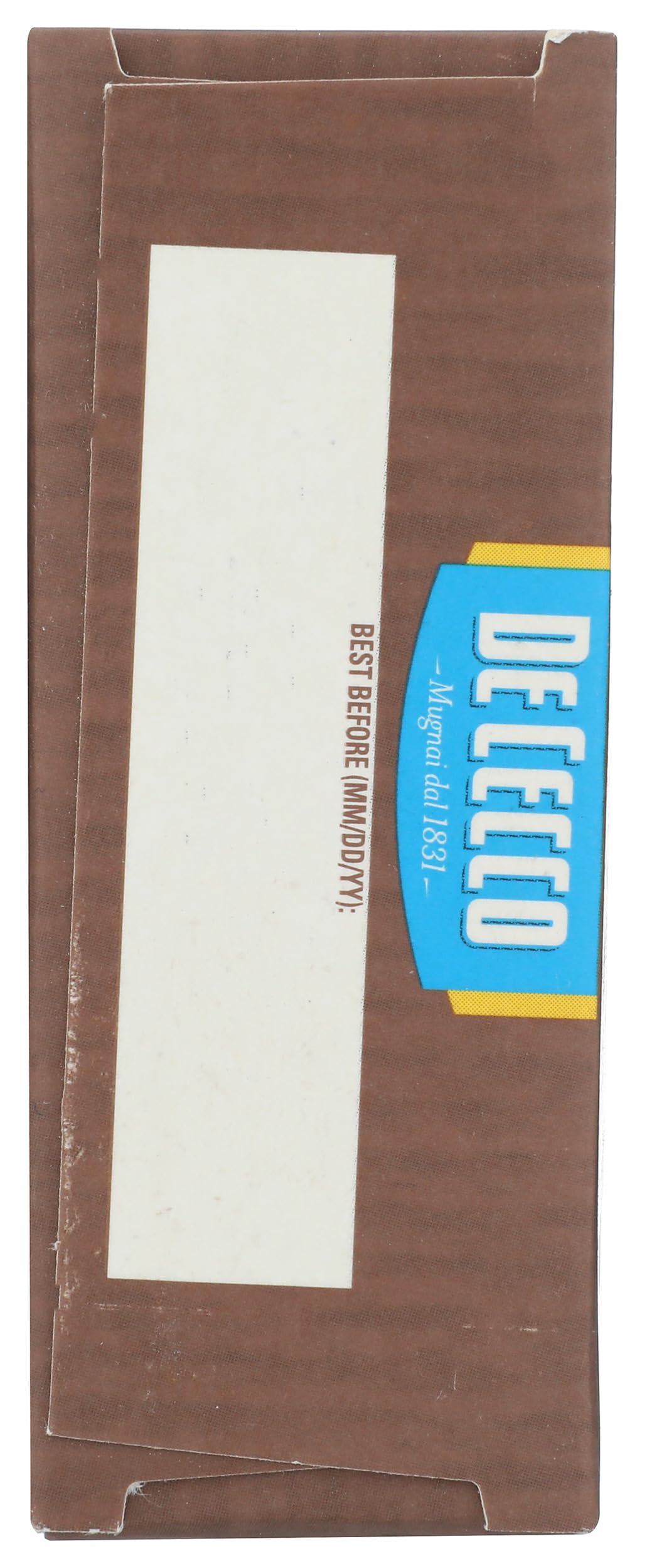 De Cecco Whole Wheat Spaghetti ingredients panel signals simple, no unwanted additives.