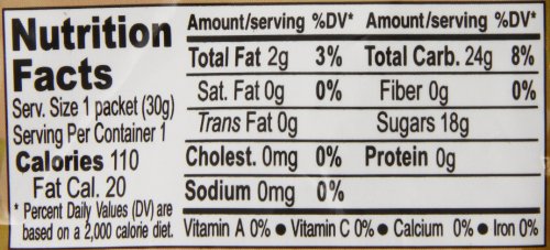 Close-up of De De packaging showing individual servings for on-the-go.