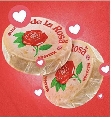 De la Rosa mazapan tasting bite shows soft crumb and sweetness.