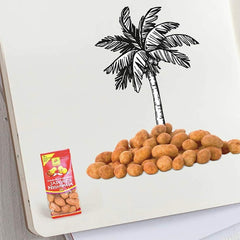 Close-up of De la Rosa Nishimaya peanuts showing roasted texture and quality