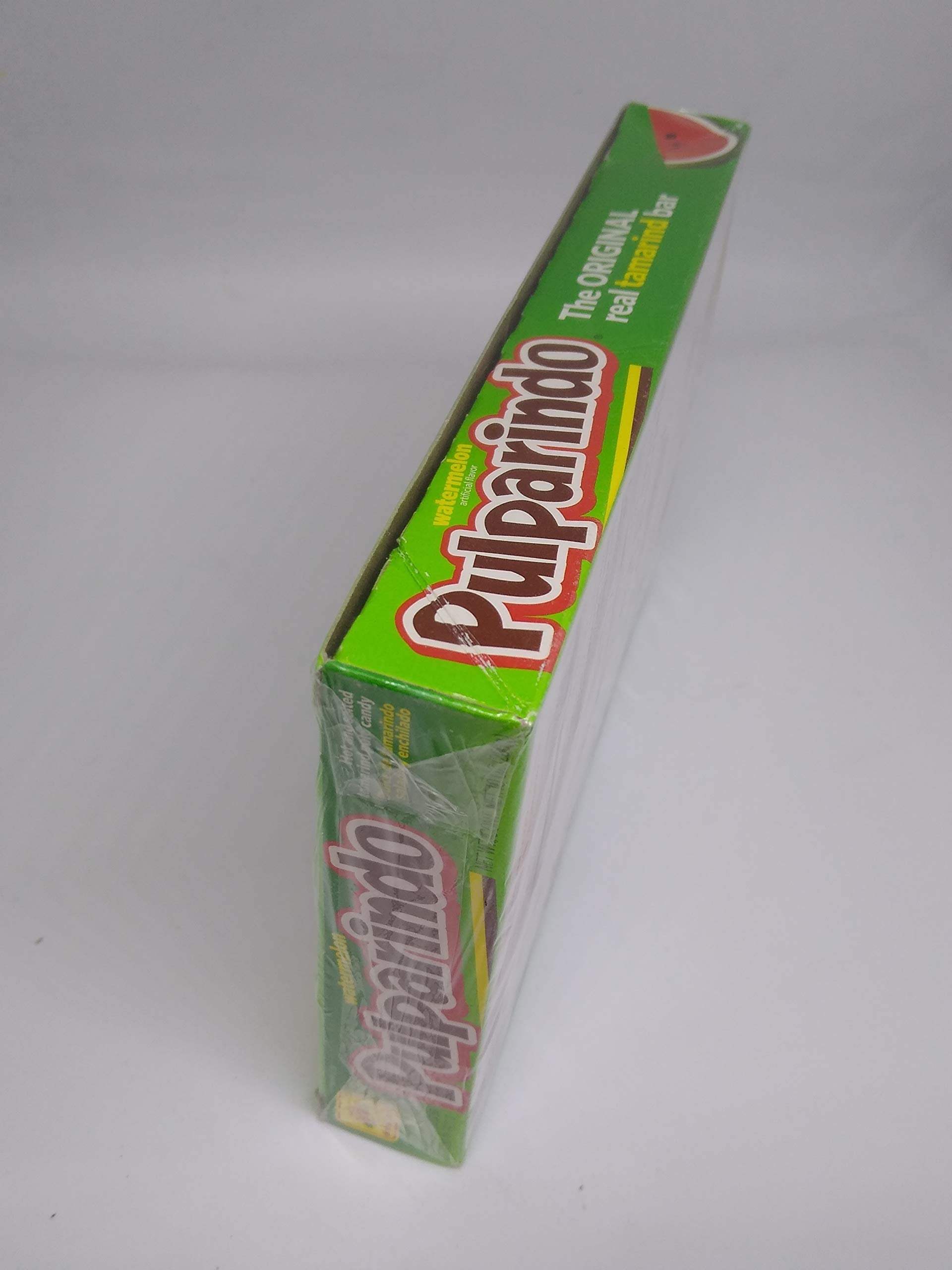 De La Rosa Pulparindo Watermelon 10oz box, packaging detail, convenient shareable treat
