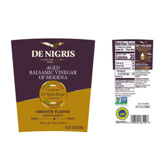 De Nigris Modena balsamic drizzle over vegetables enhances flavor.