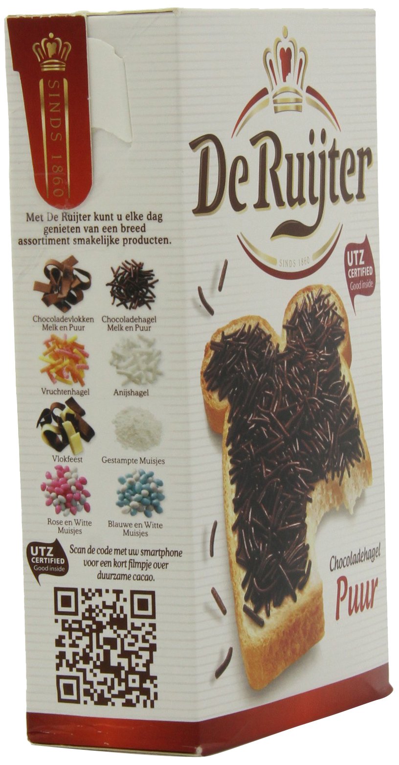 De Ruijter Deruyter Chocoadehagel Puur sprinkles decorating desserts and pastries