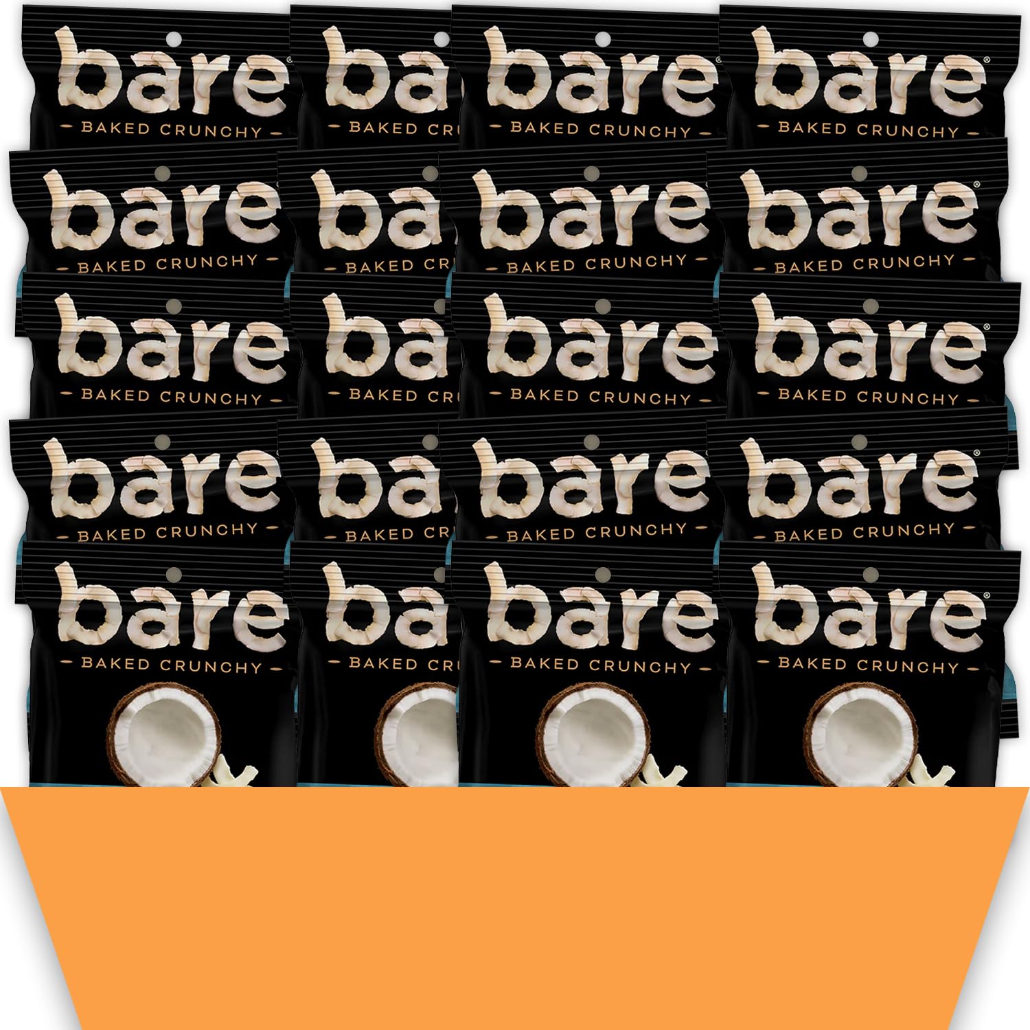 Bare Baked Coconut Chips bulk pack shown for on the go snacking