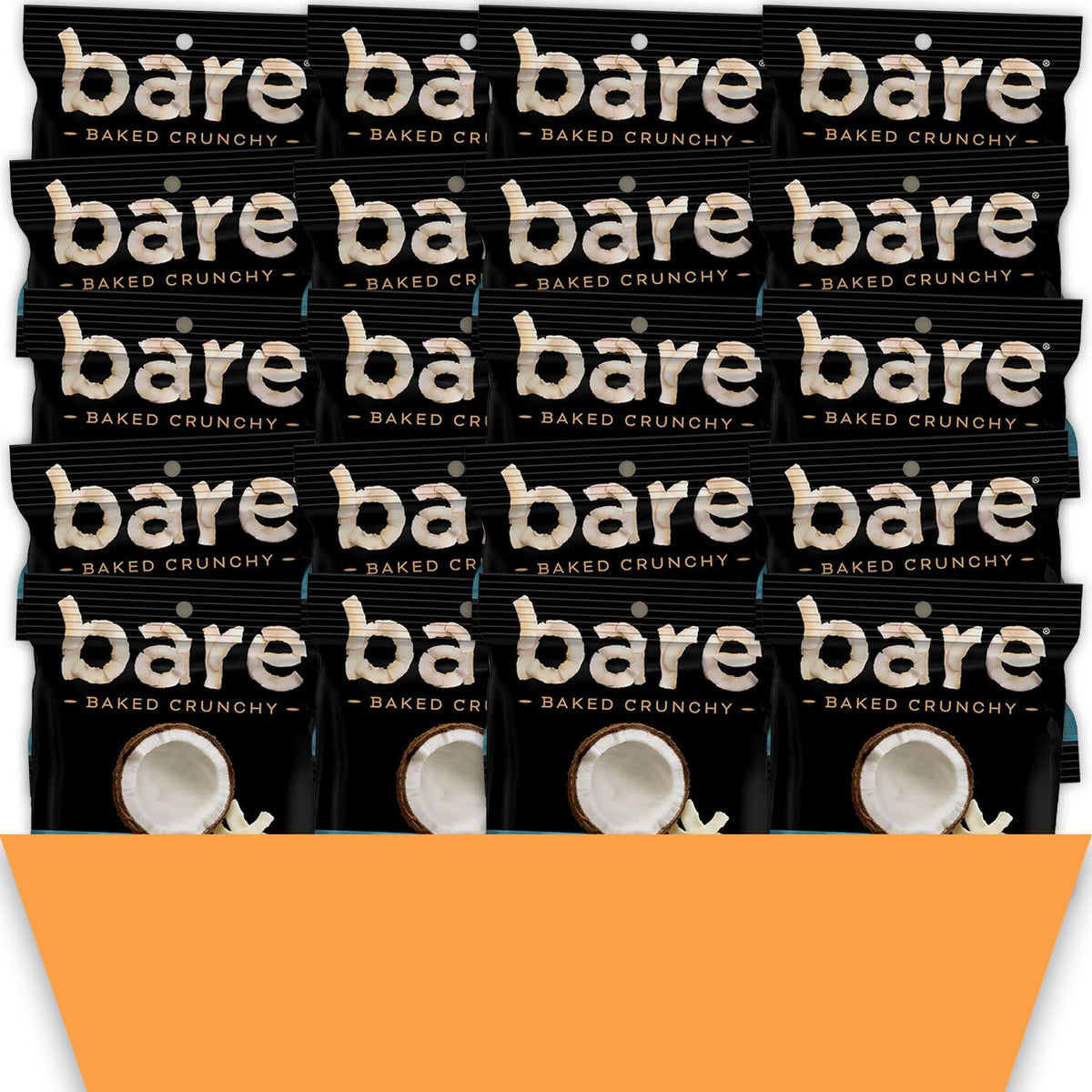 Bare Baked Coconut Chips bulk pack shown for on the go snacking
