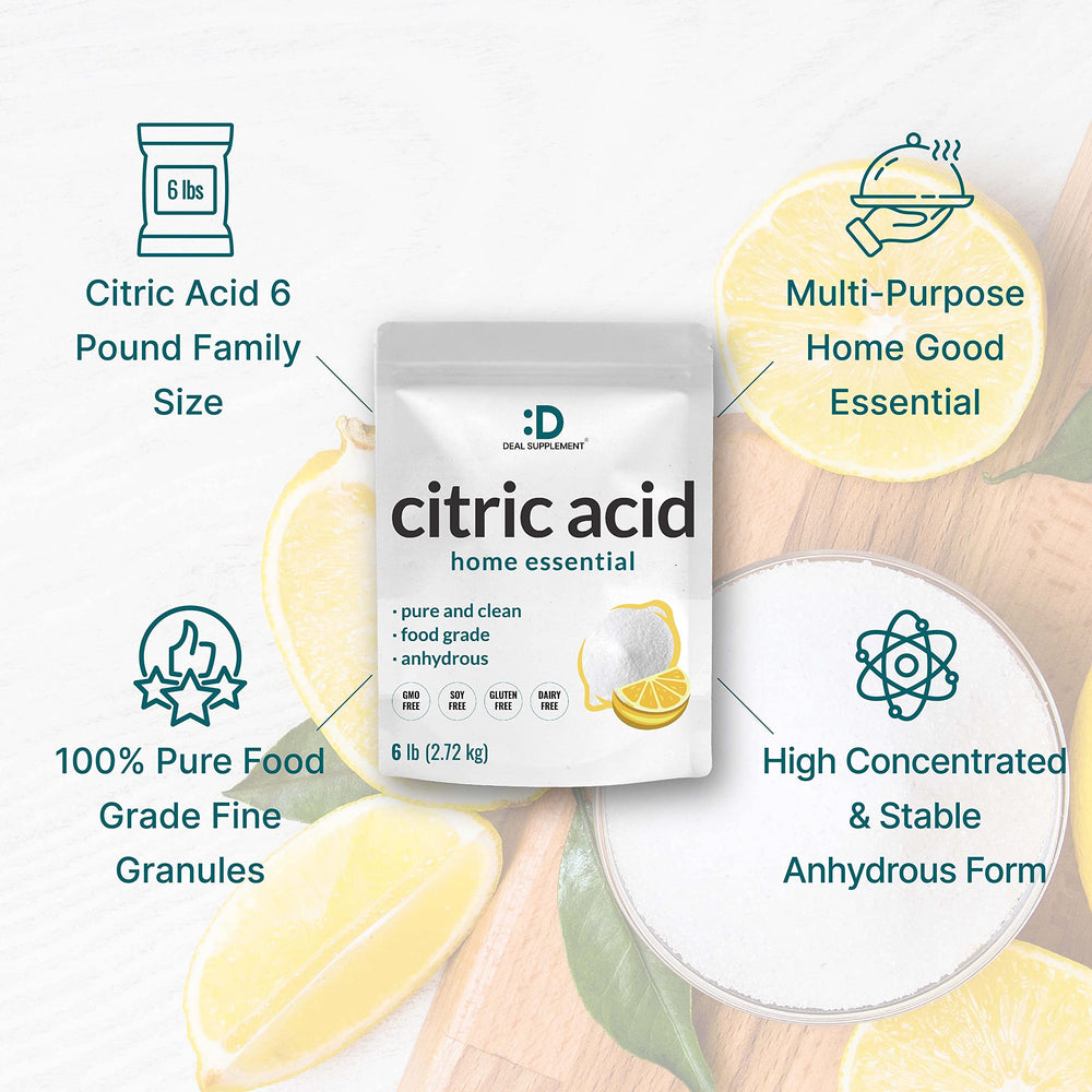 DEAL SUPPLEMENT Citric acid for cleaning applications, removing mineral spots and residues effectively
