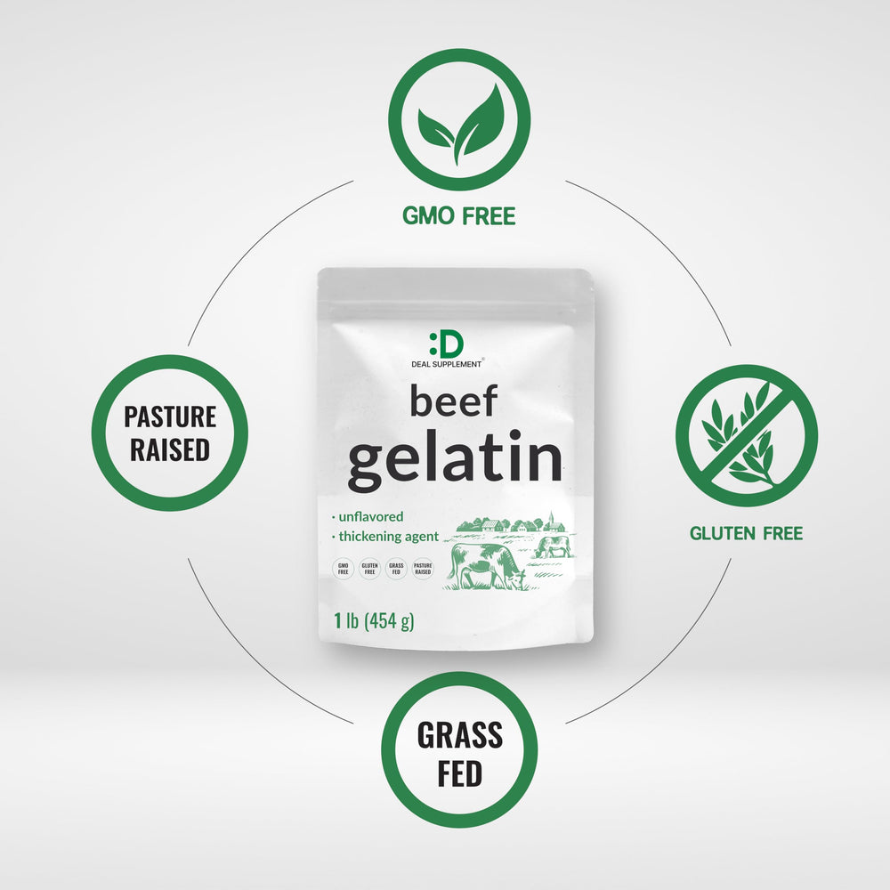 DEAL SUPPLEMENT gelatin dissolves smoothly in recipes, enabling silky textures in desserts and sauces.