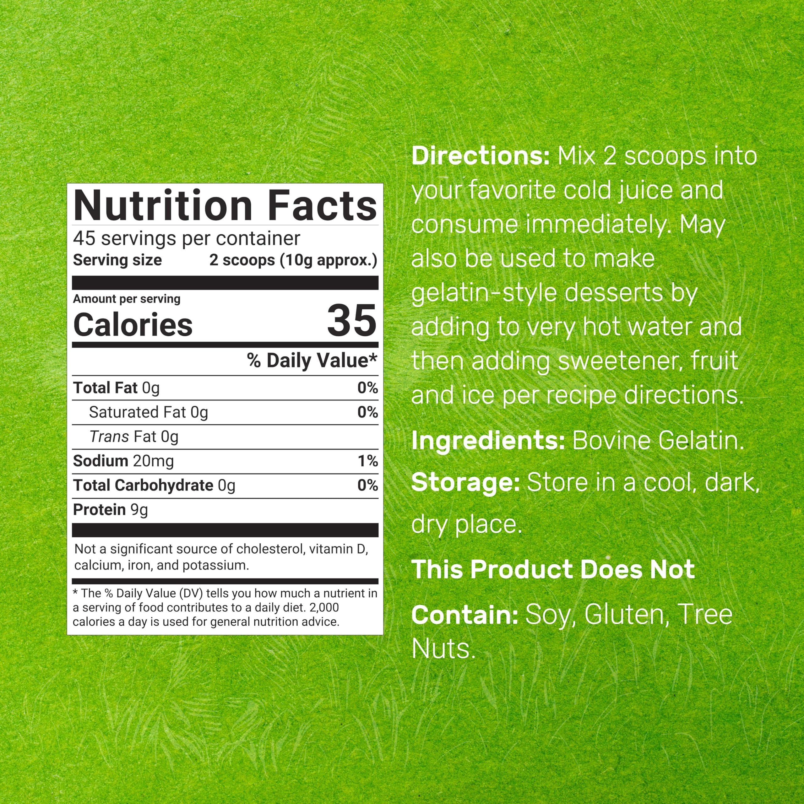 DEAL SUPPLEMENT grass-fed, pasture-raised beef gelatin highlighting premium quality and clean ingredients.