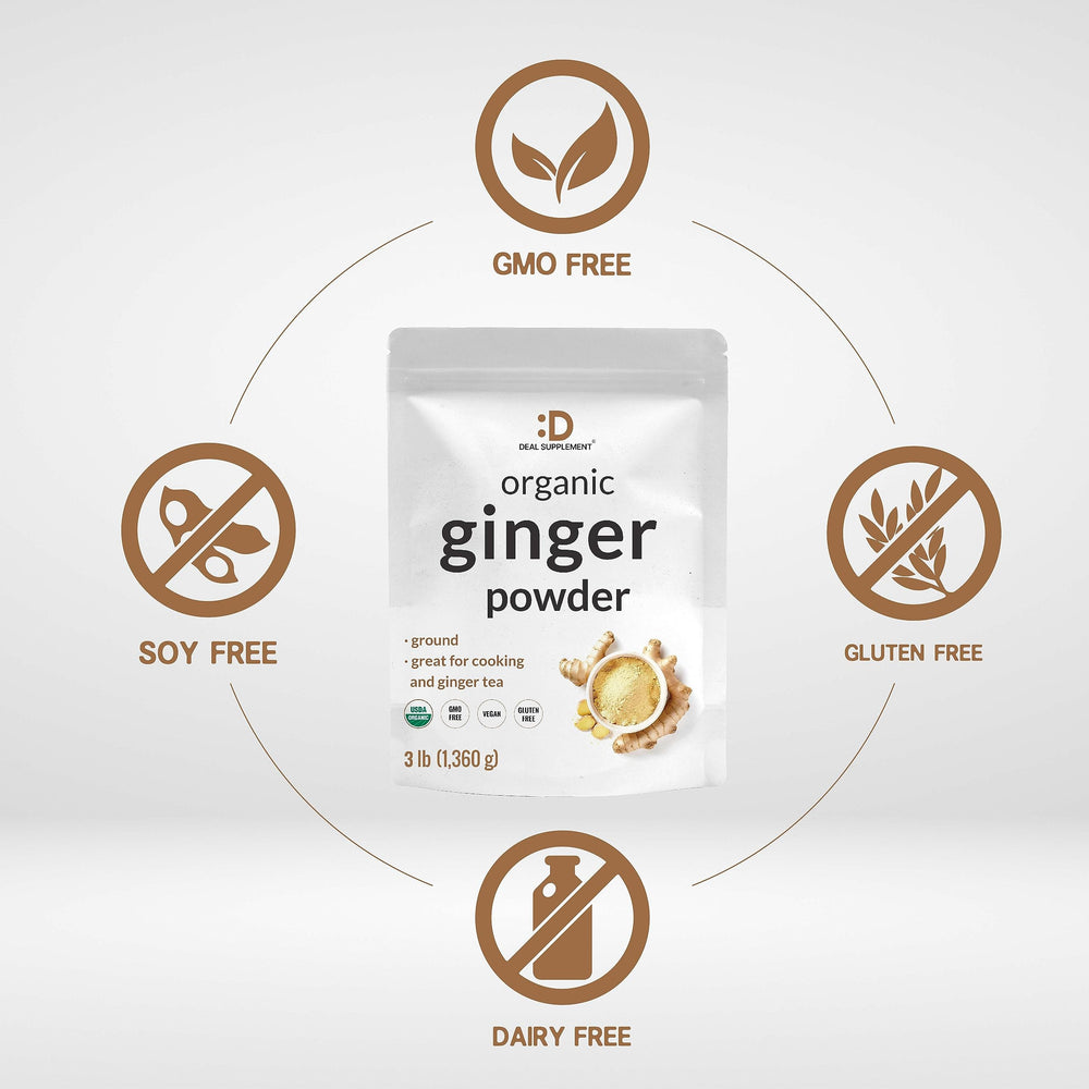 DEAL SUPPLEMENT Indian-origin ginger powder bag showing authentic sourcing and quality.