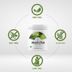Deal Supplement Organic Matcha Latte shot—creamy foam and vibrant green color.