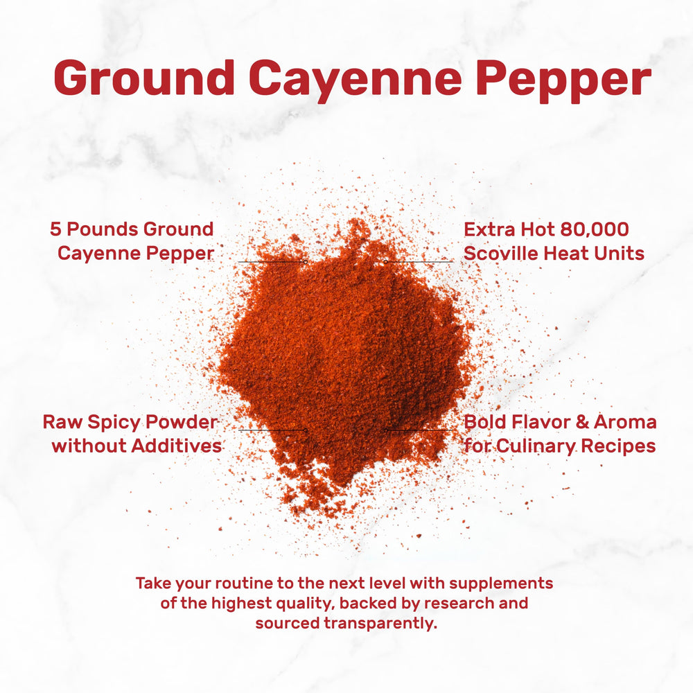 Deal Supplement pure raw cayenne powder non-GMO and additive-free.