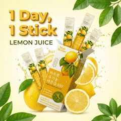 Dear Recipe lemon juice stick pour illustrating easy addition to beverages