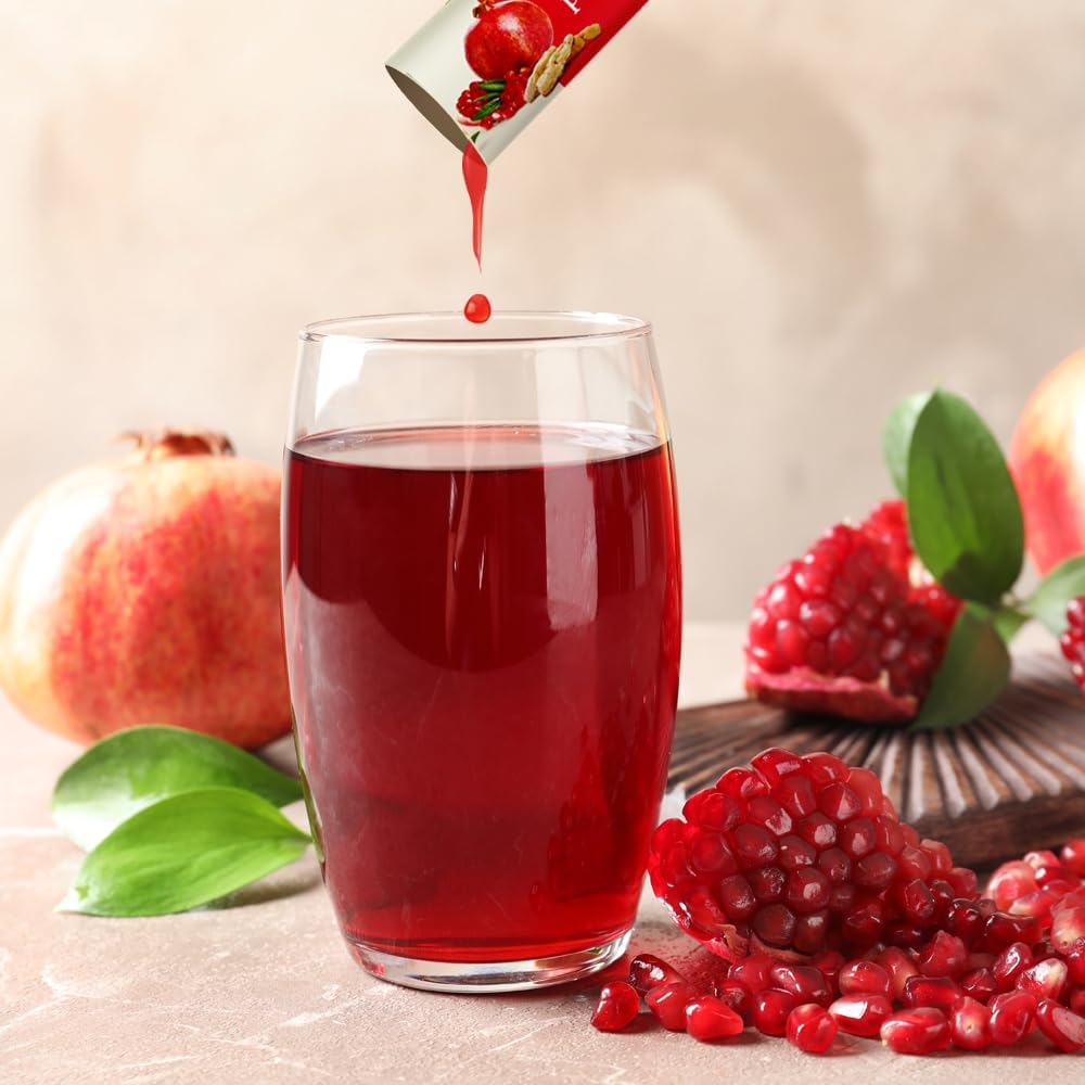Dear Recipe Pomegranate Stick added to smoothie for extra fruit flavor.