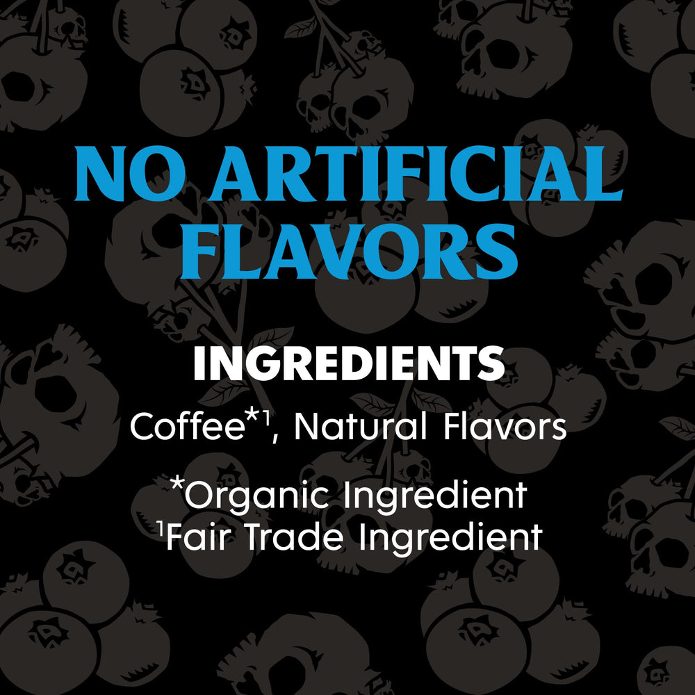Death Wish Coffee Blueberry Vanilla beans are Fair Trade