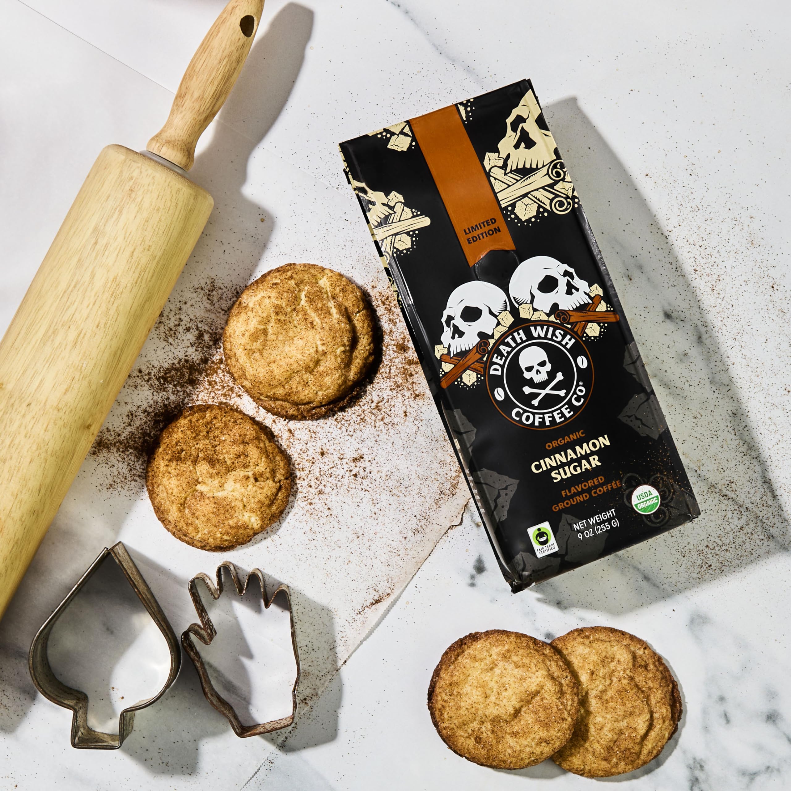 Brewed Death Wish Coffee in a steaming cup emphasizes bold aroma