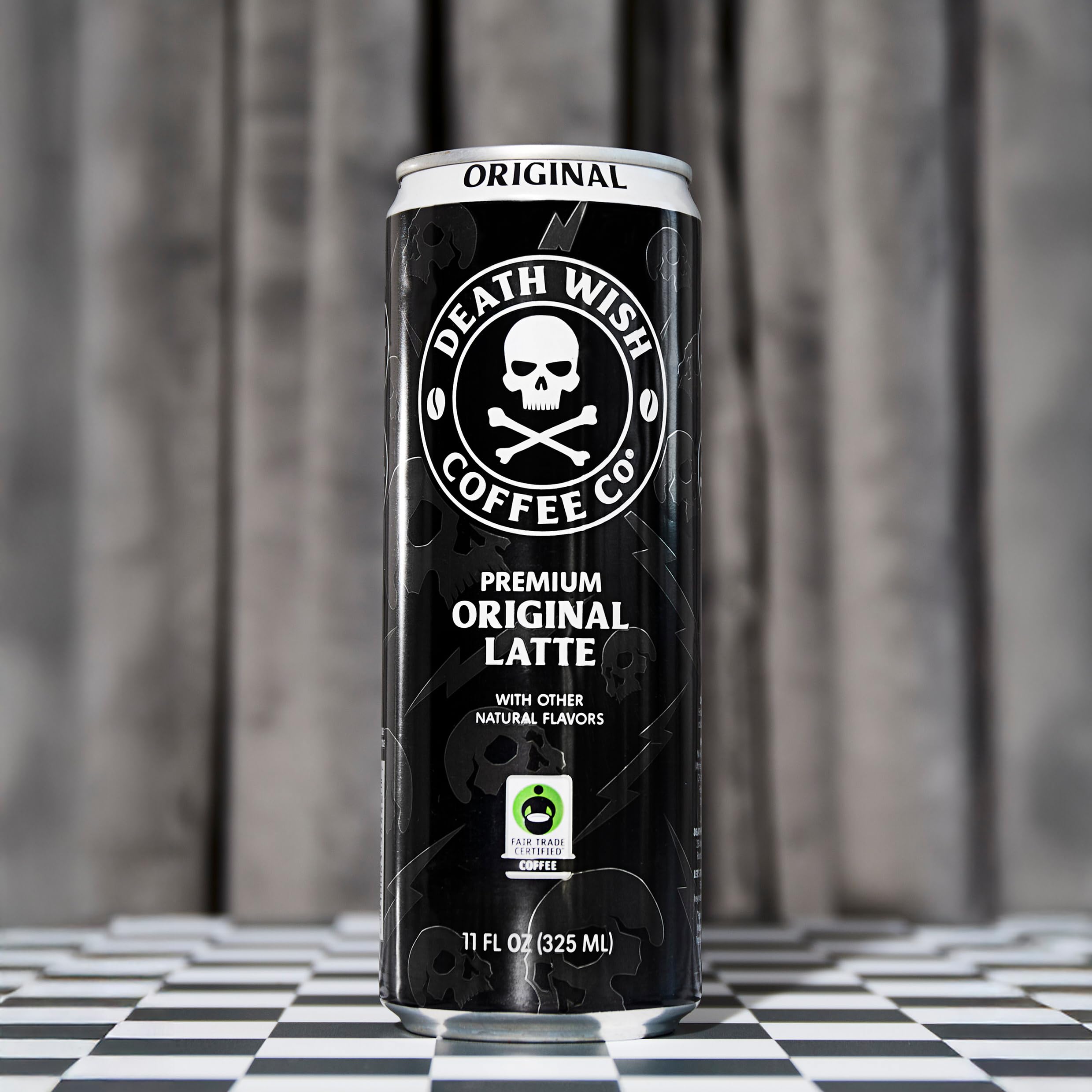 Death Wish Coffee energy-boosting latte supports long days on demand.