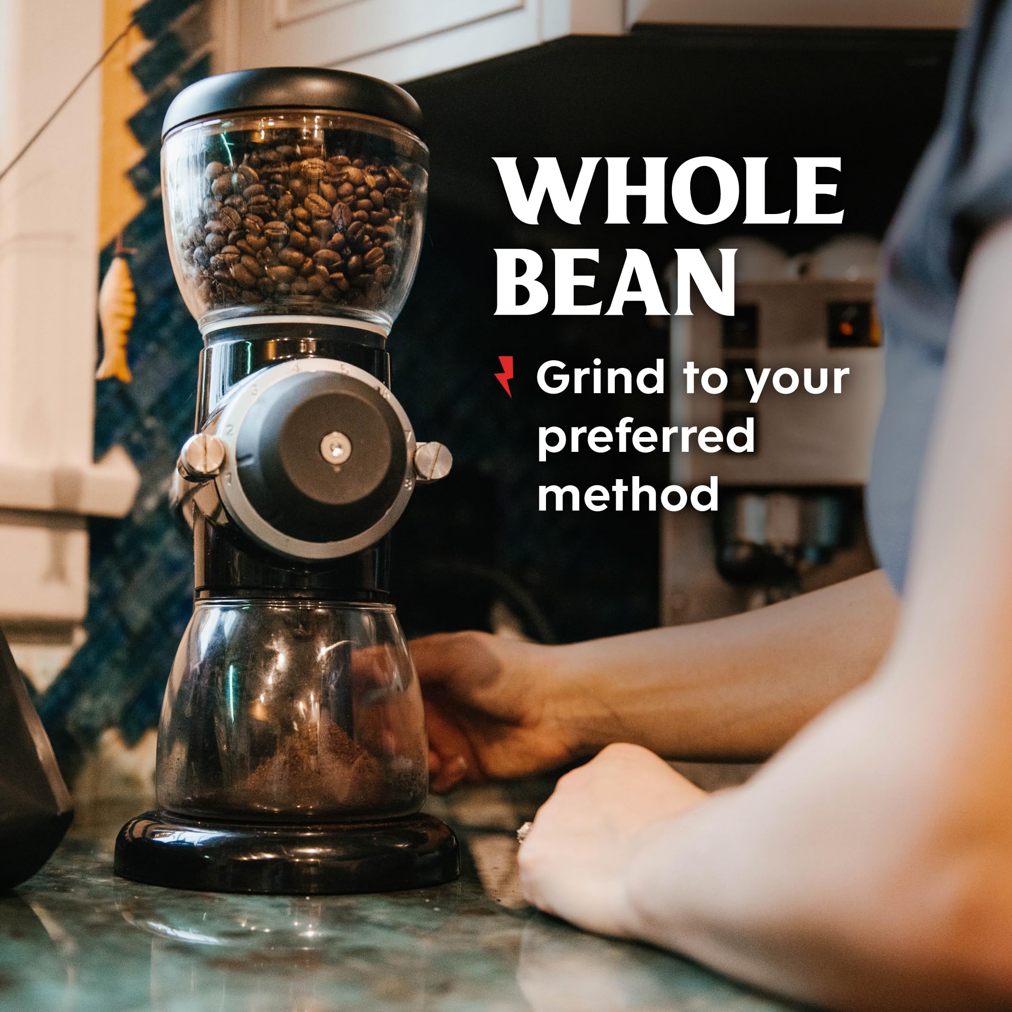 Death Wish Coffee fair-trade certified and organic for responsible production.