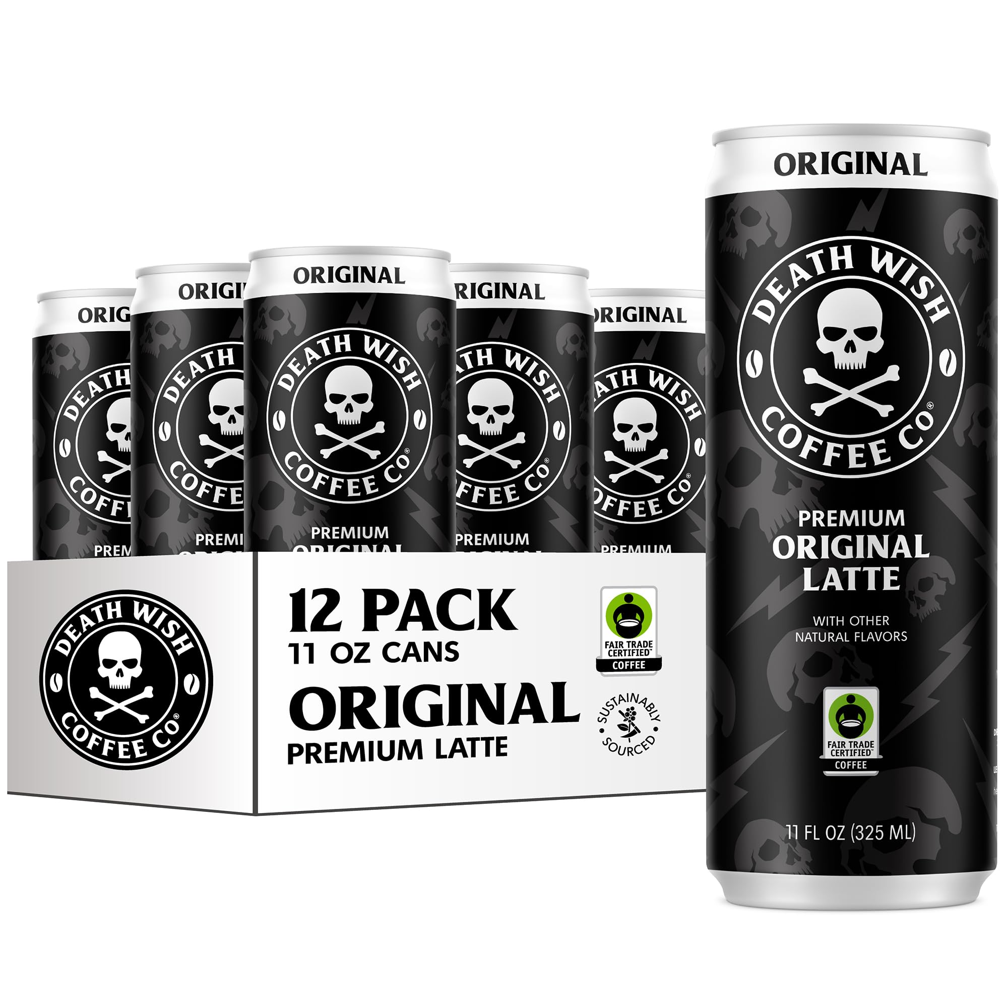 Death Wish Coffee iced coffee bottle highlights bold flavor and fast caffeine boost.