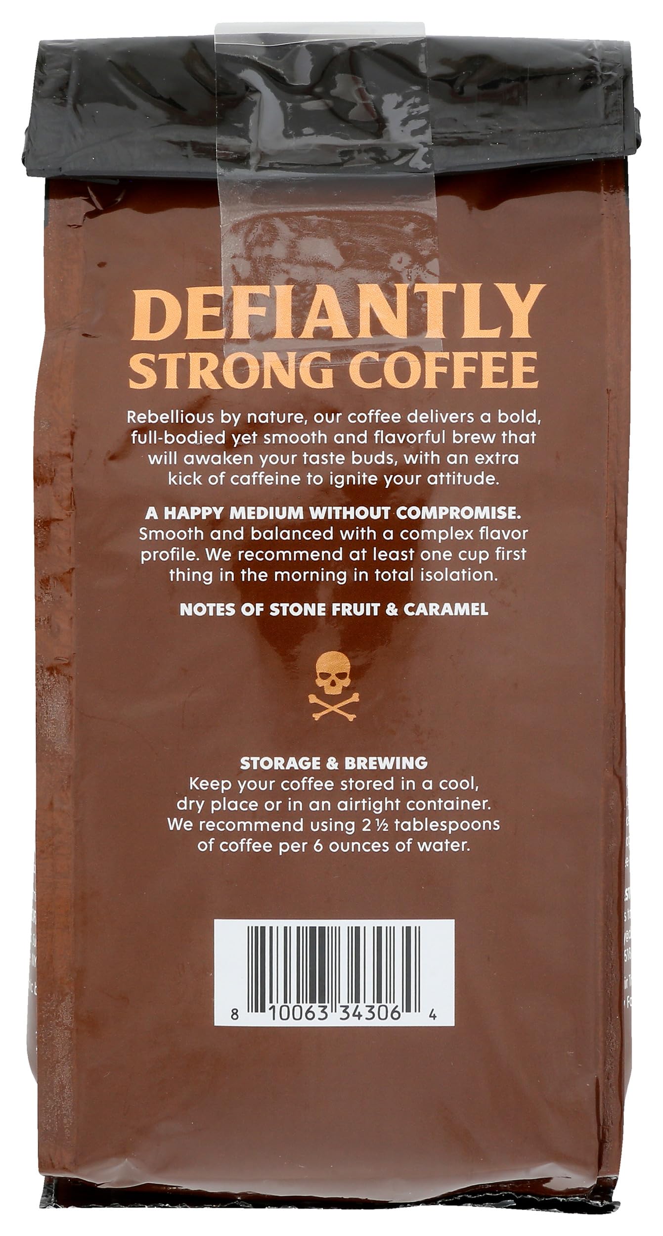 Death Wish Coffee Med Roast Ground closeup of grounds for rich flavor