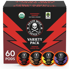 death wish coffee mixed-roast variety-pack box enabling bold flavor options