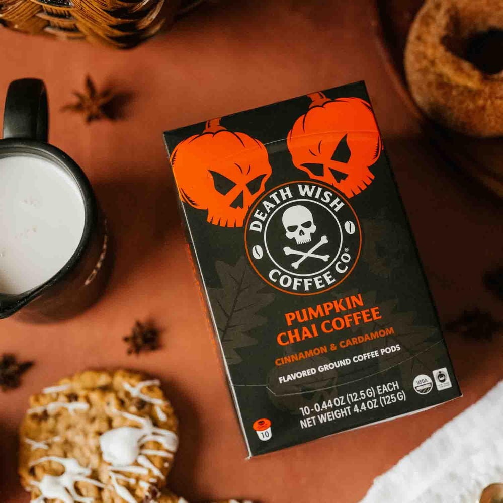 Death Wish Coffee spice notes close-up show cinnamon and cardamom aroma.
