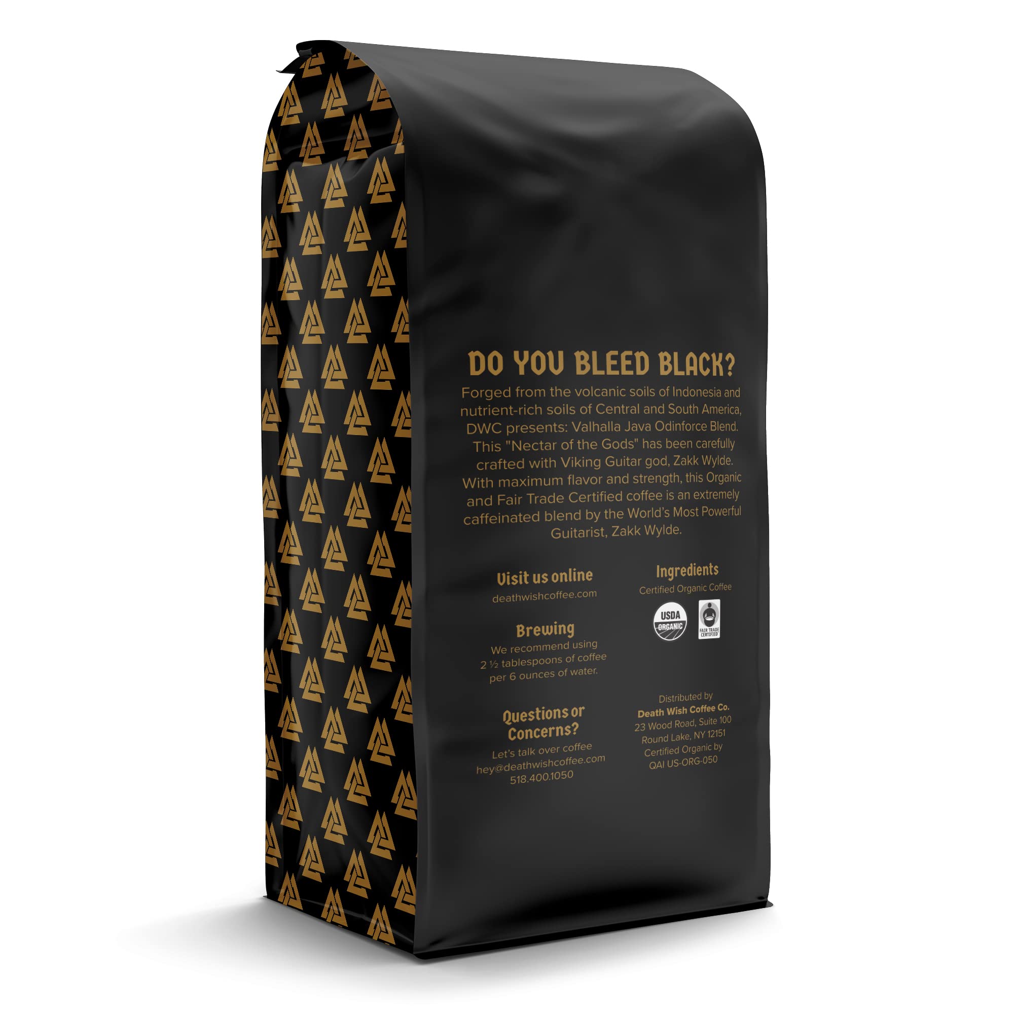 Death Wish Coffee Valhalla Java Odinforce blend pack for secure storage and freshness