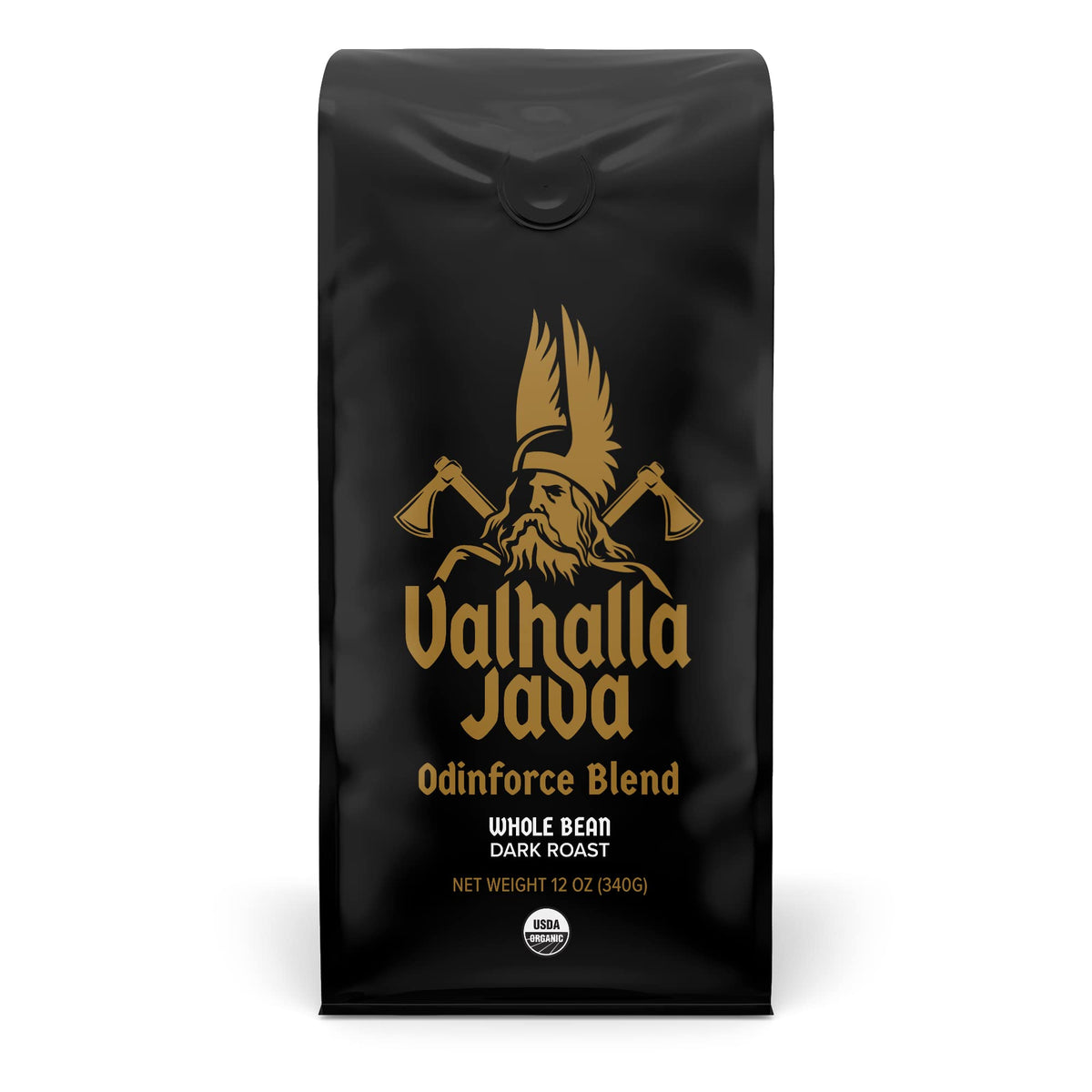 Death Wish Valhalla Odinforce whole beans in bag for bold morning brew