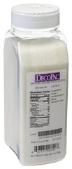 DecoPac sanding sugar white jar, top view with sprinkle lid