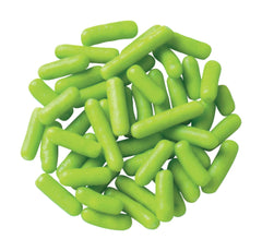 DecoPac Lime Green Sprinkles rolled into royal icing for decorative edges.