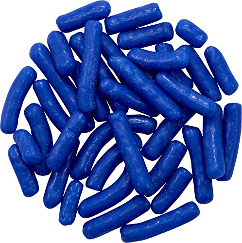 DecoPac Navy Blue Sprinkles used as ice cream topping for color and crunch.