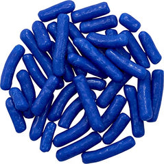 DecoPac Navy Blue Sprinkles used as ice cream topping for color and crunch.