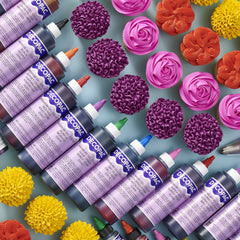 DecoPac frosting piping shows sharp, consistent color with this gel.