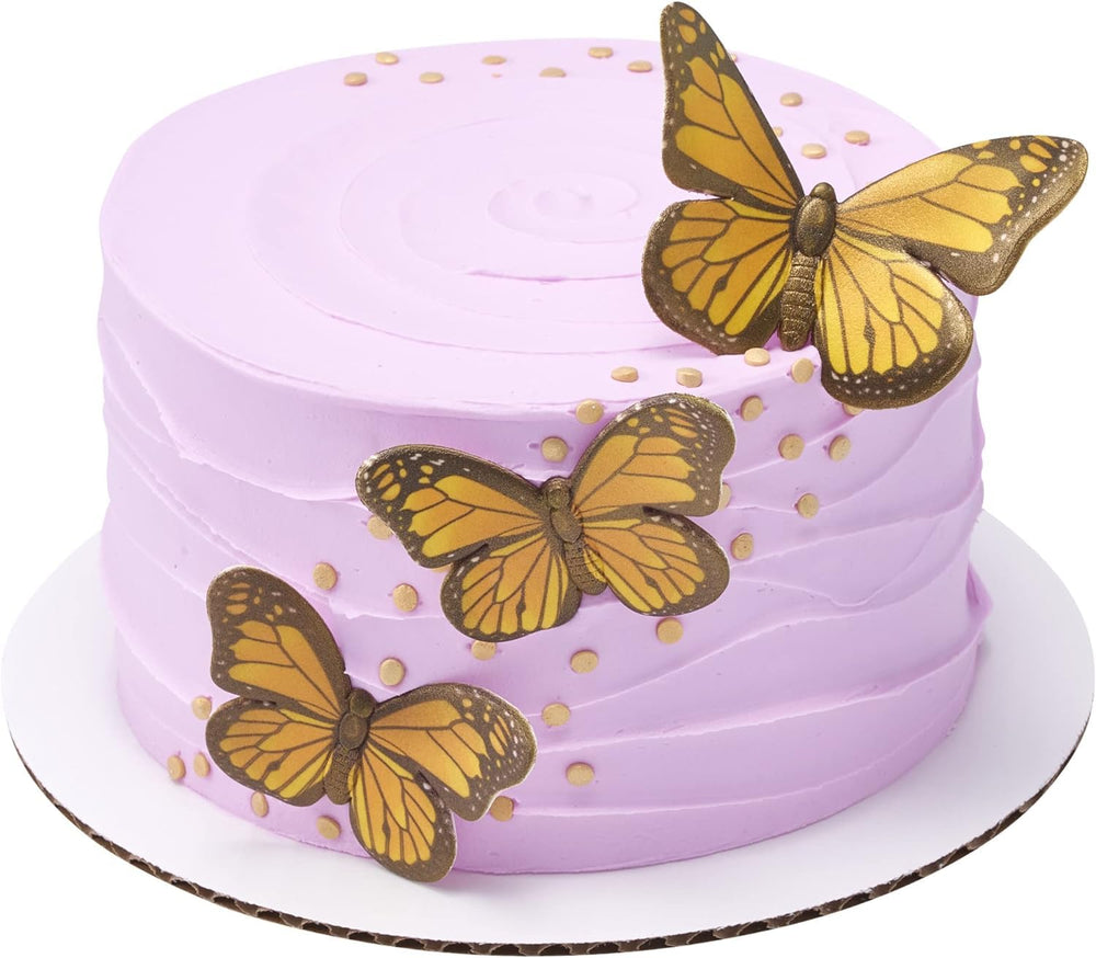 DecoPac Quins gold confetti sprinkles add festive shine to desserts.