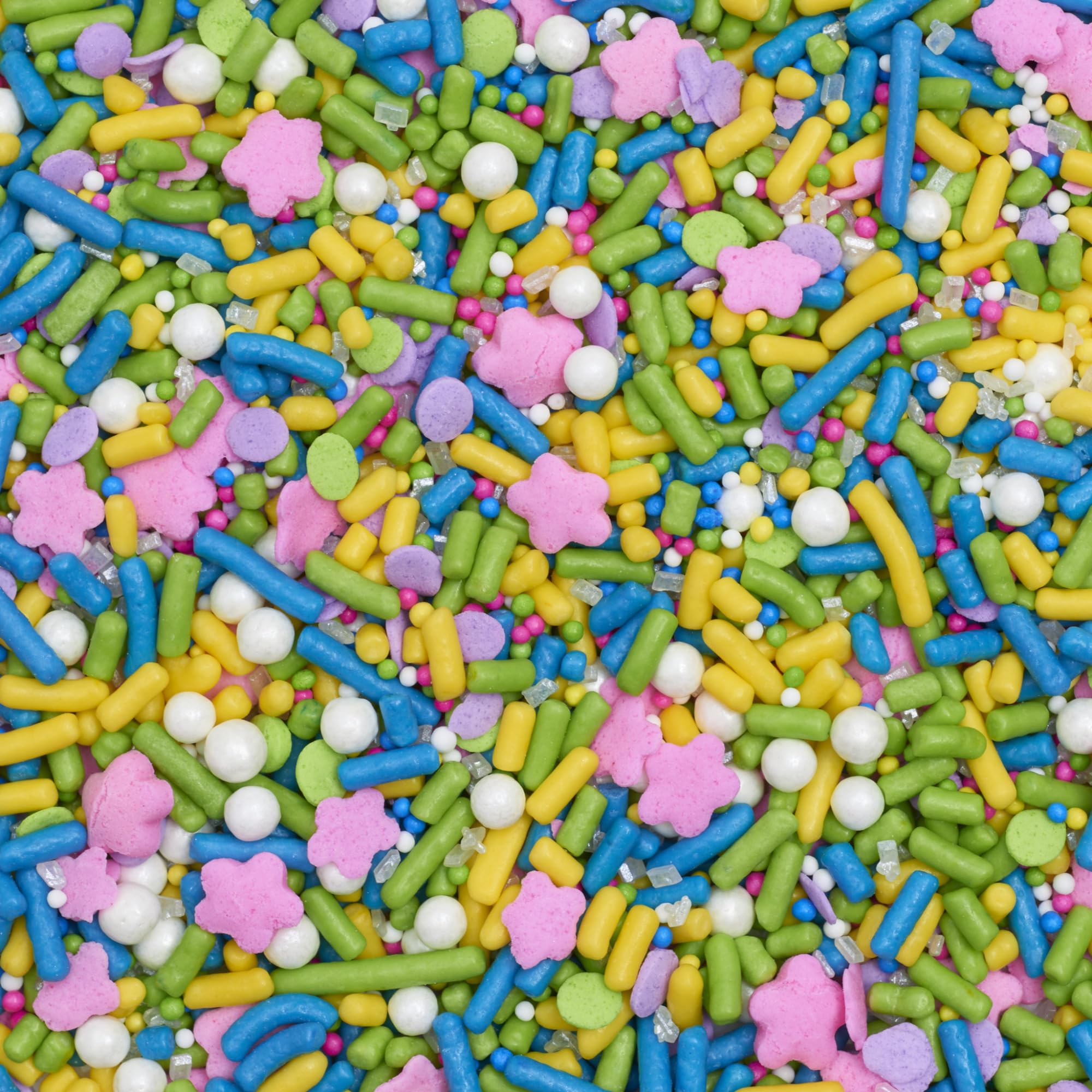 Colorful DecoPac mix adds texture and sparkle to cakes and cookies.