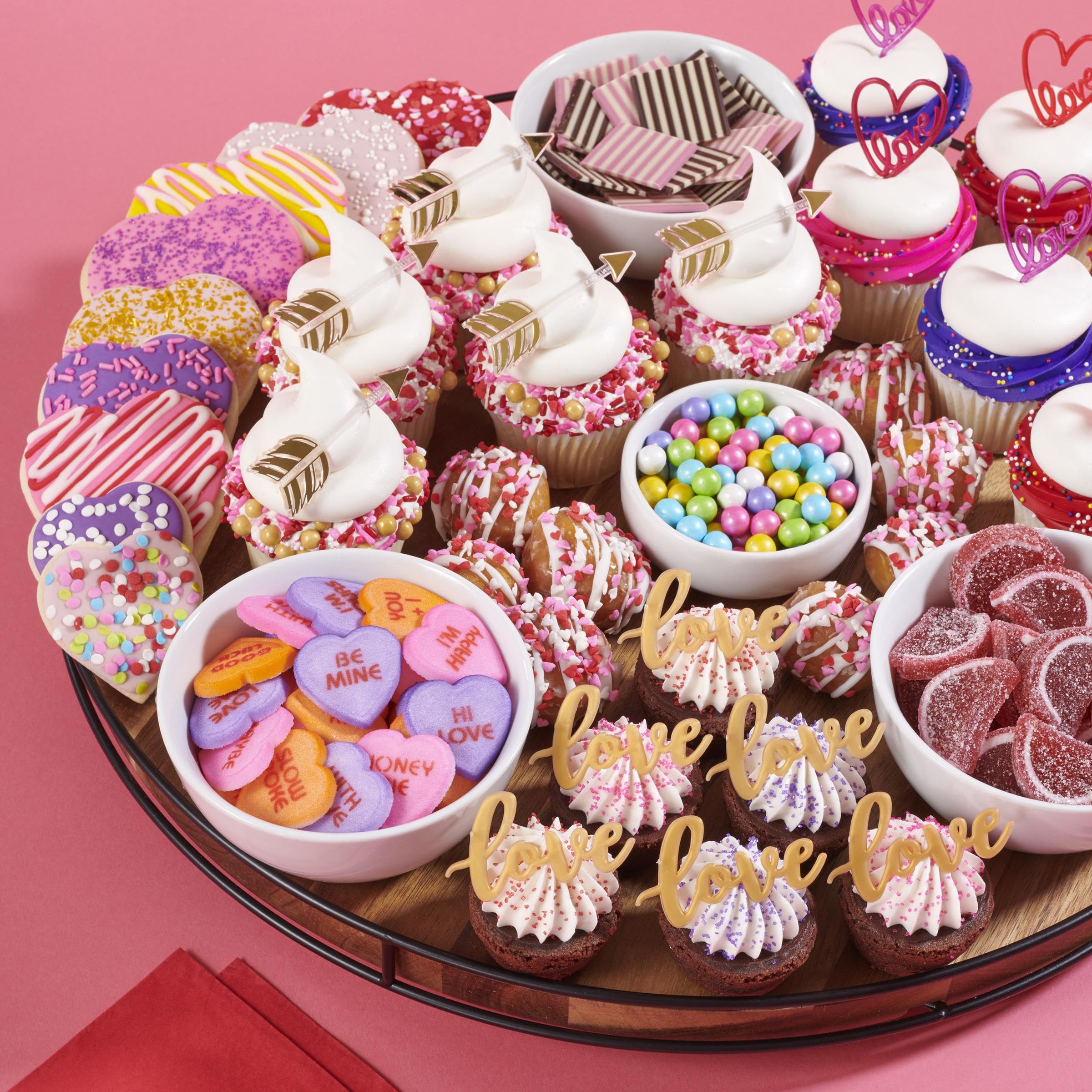 DecoPac Valentines Quins serve as ice cream toppings and decorations.