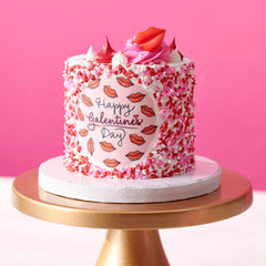DecoPac Valentines Quins white heart sprinkles decorate ice cream or desserts.
