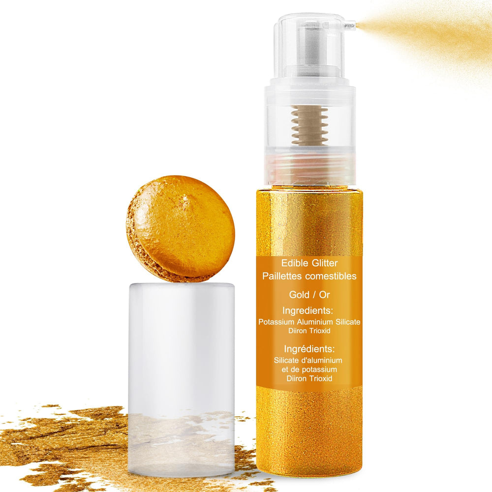 DecorRom Gold Glitter Spray packaging highlights premium quality.