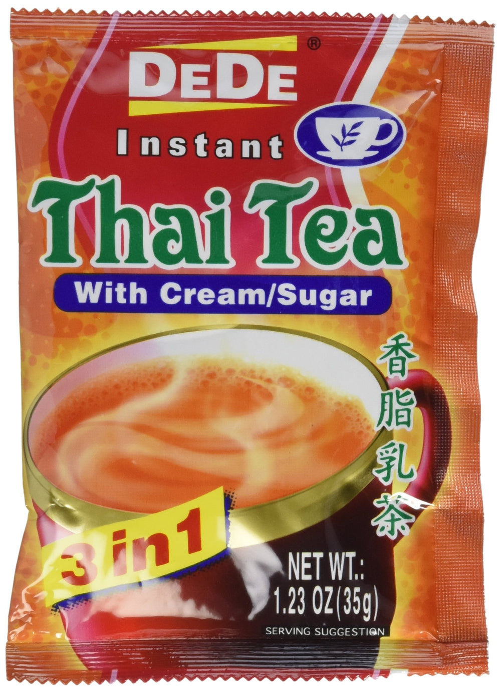 DEDE instant Thai tea packets for quick, creamy flavor at home