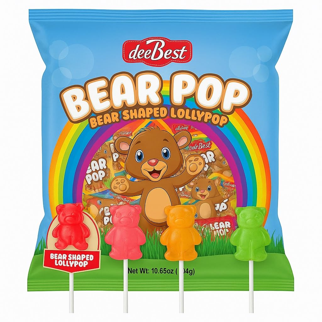 Dee Best Bear Pop packaging keeps lollipops fresh and convenient