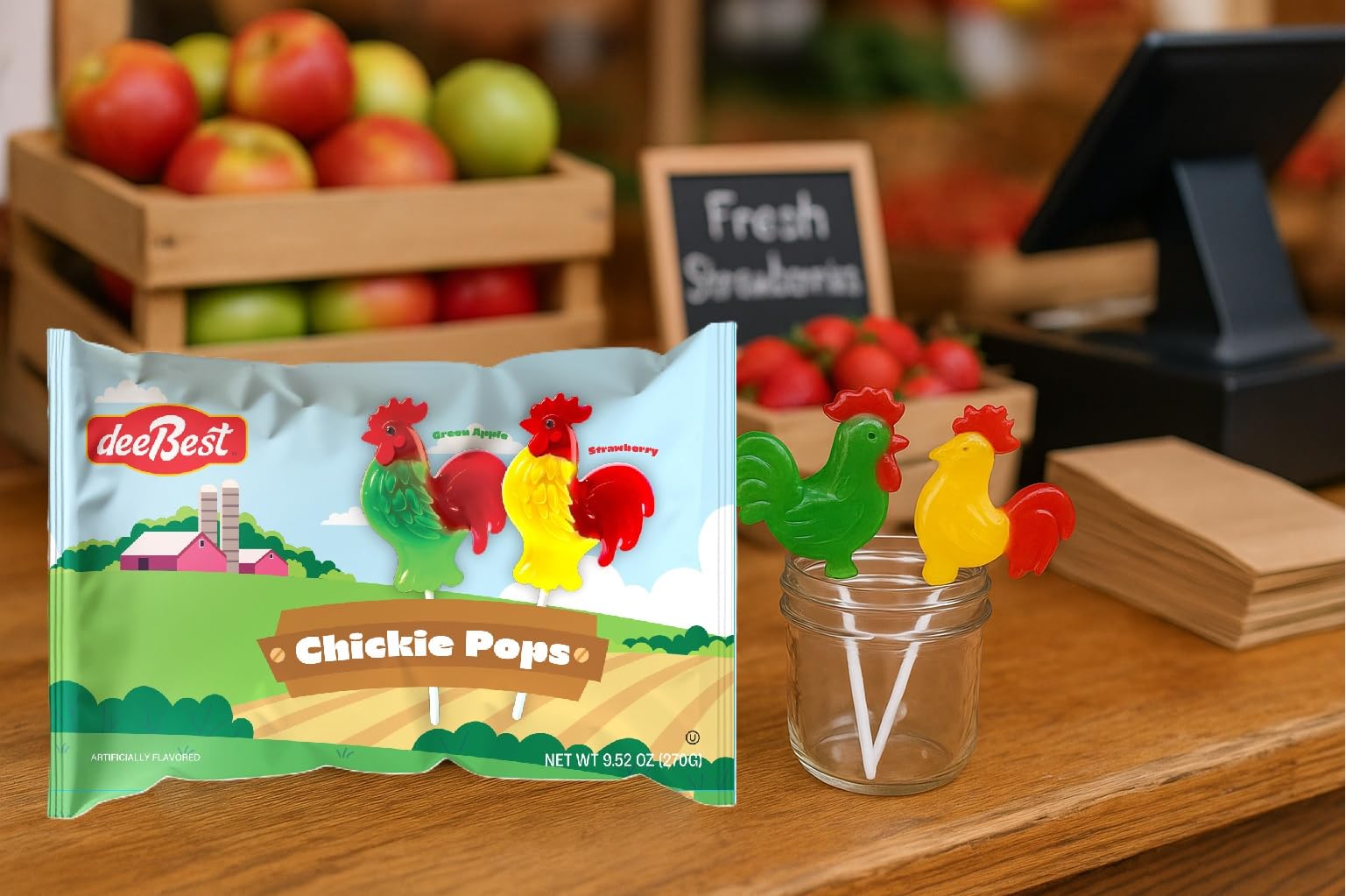 Kosher certified Chickie Pops by OU and CRC for inclusive snacking.