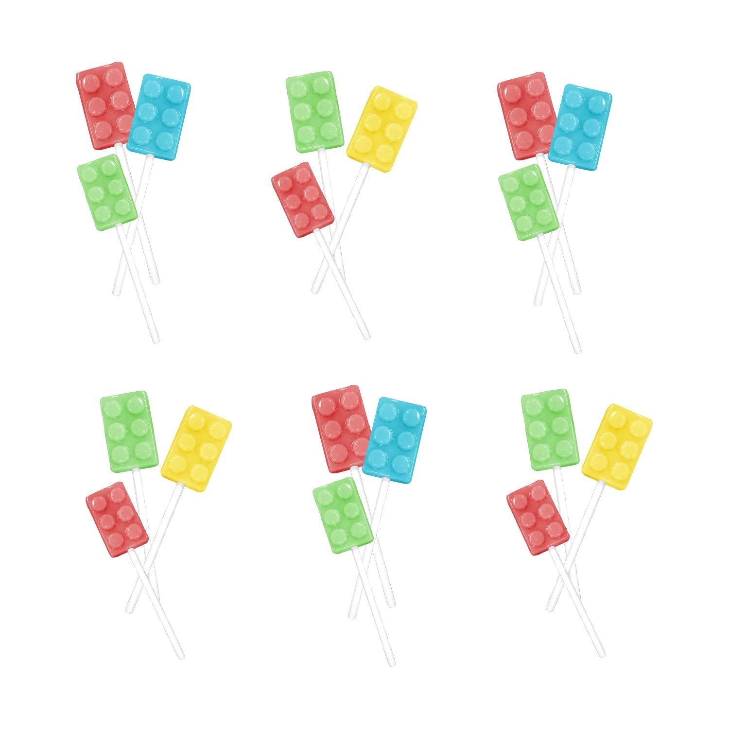 Dee Best Bricks On Stix party guests enjoying colorful lollipops