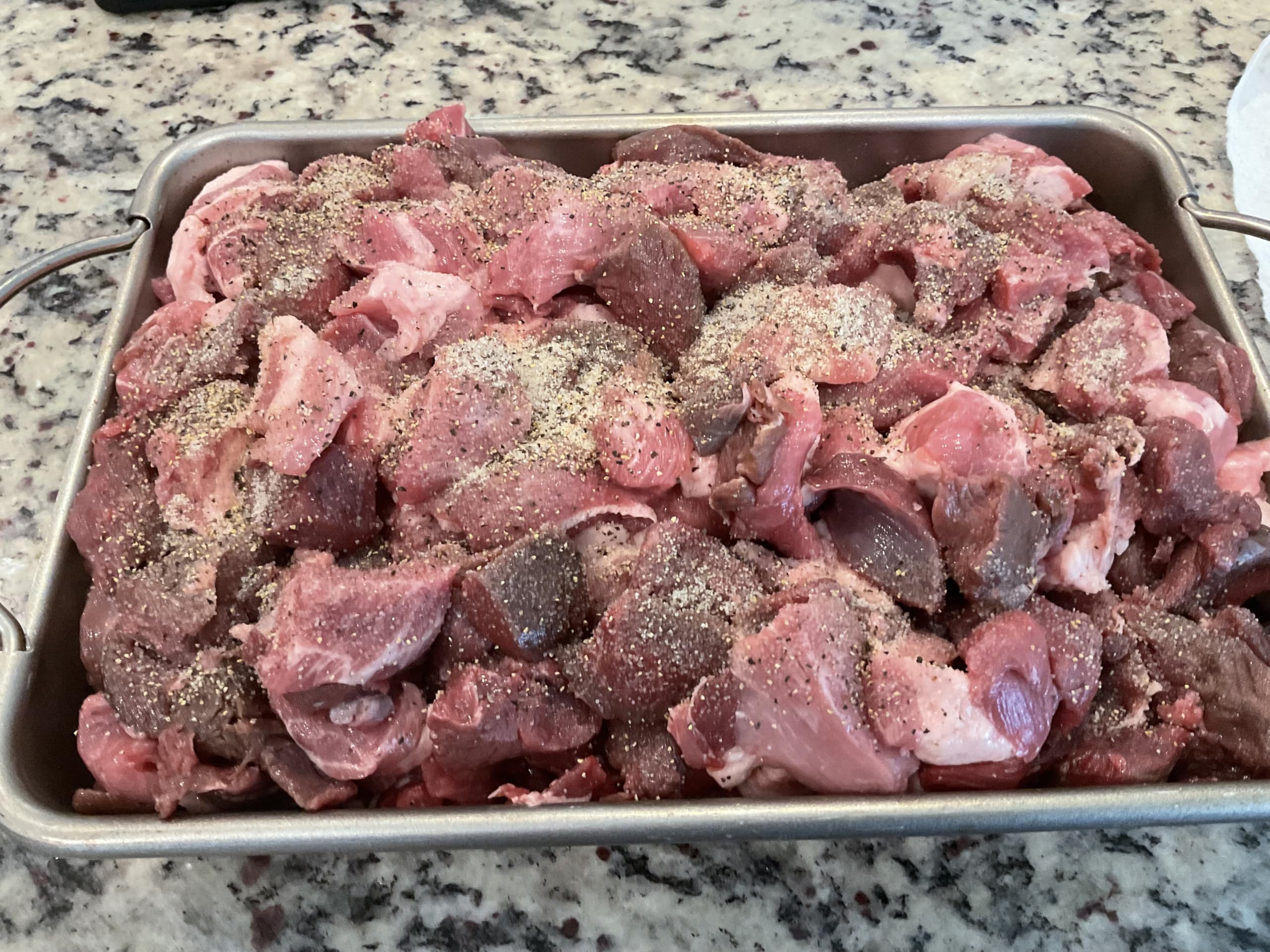 Deep Lake Butcher's Blend stirred into ground meat before cooking for balanced taste.