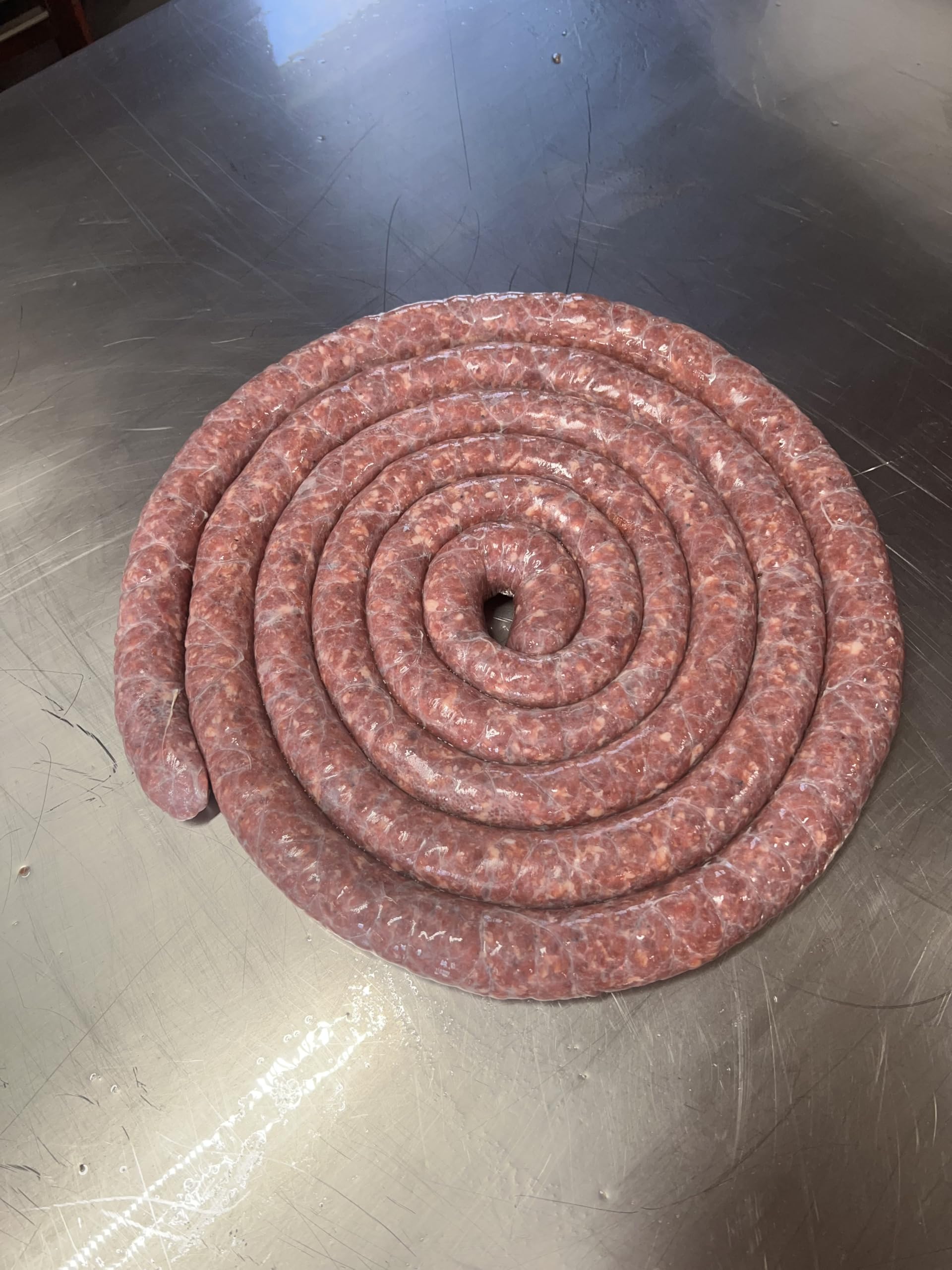 Deep Lake Butcher's Blend cooks into sausage patty for savory breakfast links.
